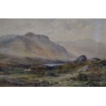 Albert Pollitt (British 1856-1926) watercolours, pastoral Lake District scene with sheep, signed and