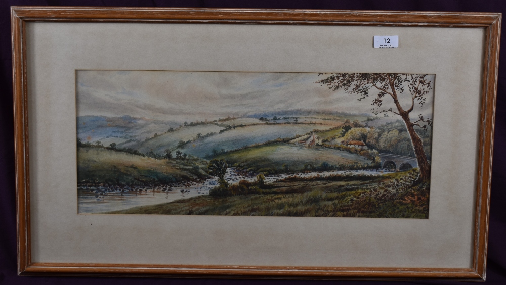 Two early 20th century rural scene watercolours, possibly Rubens Southey (British 1881-1933) one - Image 2 of 8