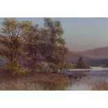 Ebenezer Alfred Warmington (British 1830-1903) watercolours, Corner of Rydal Water, Autumn