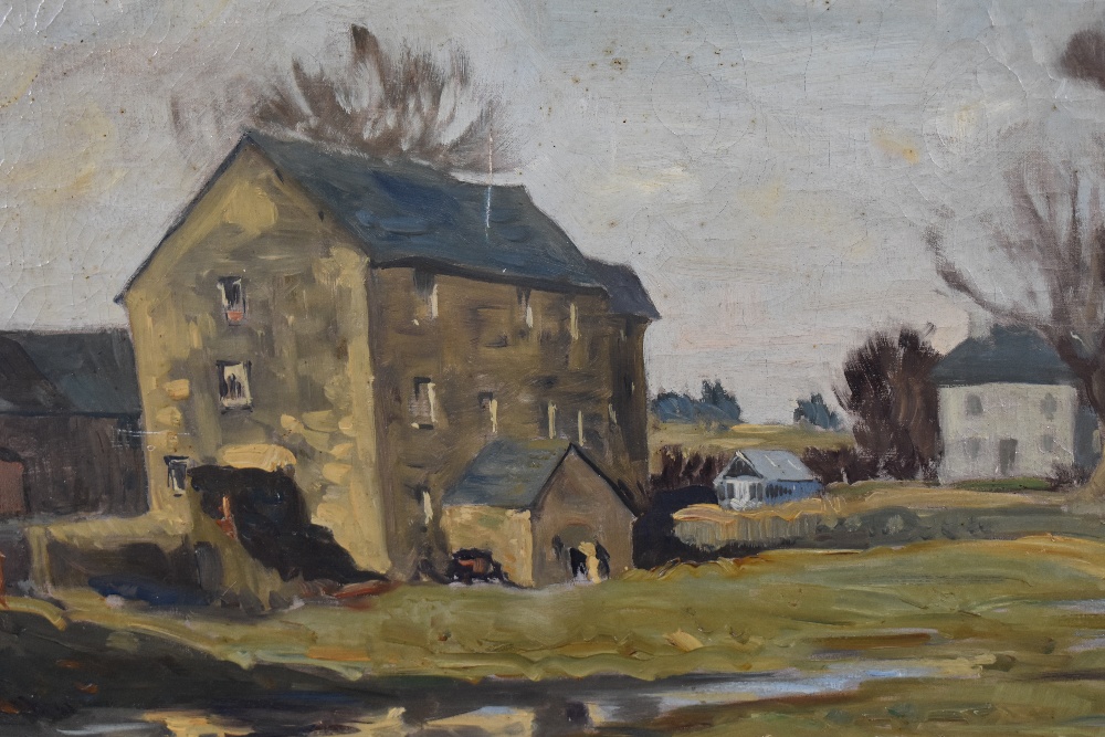 William Dodd (British 1908-1981) oil on canvas, Halfpenny, Stainton, Kendal, unsigned, artists label