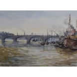 G.B Dale (British 20th century) a group of three Thames scene watercolours, each signed lower right,