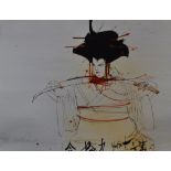 After Ralph Steadman (British b.1936) a coloured print, Puccini’s Madam Butterfly, signed in