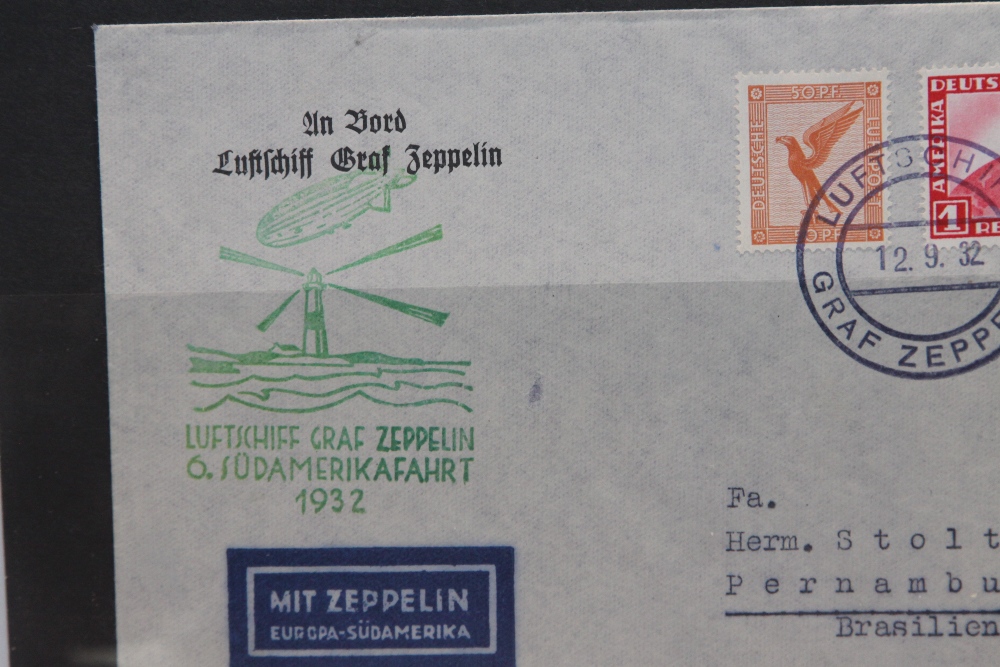 1932 LZ 127 GRAF ZEPPELIN, 6th SOUTH AMERICAN FLIGHT COVER Graf Zeppelin Airmail cover with 1RM - Image 2 of 4