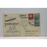1932 LZ 127 GRAF ZEPPELIN, NETHERLANDS FLIGHT COVER, ON PICTURE POSTCARD Picture postcard