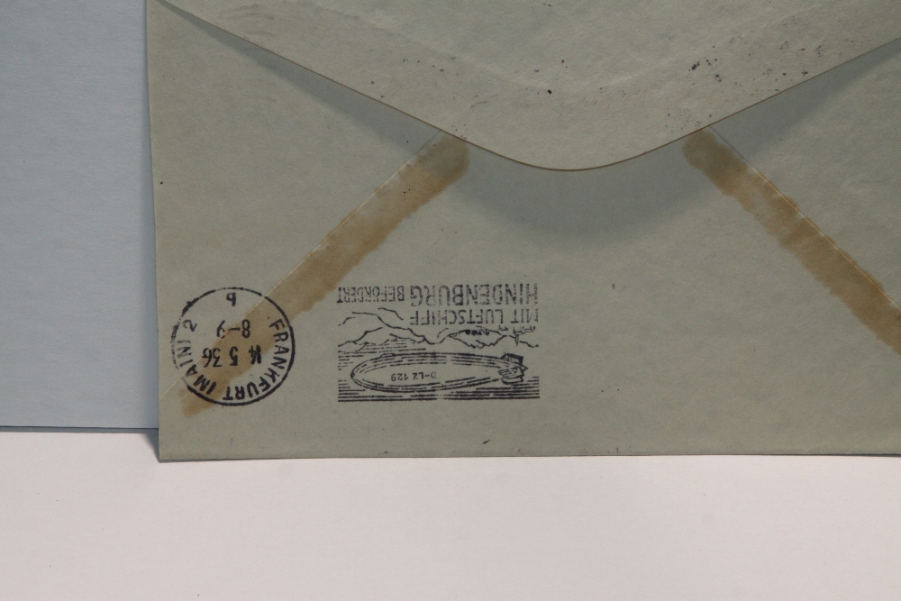 1936 LZ 129 HINDENBURG - 1ST NORTH AMERICAN RETURN FLIGHT COVER Cover, illustrated and used on the - Image 3 of 3