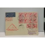 1931 LZ 127 GRAF ZEPPELIN EGYPT FLIGHT COVER Plain postcard with 10 x 10pf values tied with