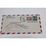 1928 LZ127 GRAF ZEPPELIN FLIGHT COVER USA-GERMANY Envelope with two US values, tied with CDS for