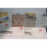 1930's-70's RANGE OF GOODYEAR BLIMP COVERS - SOME SIGNED BY PILOTS 5 cover, four from 1970's all
