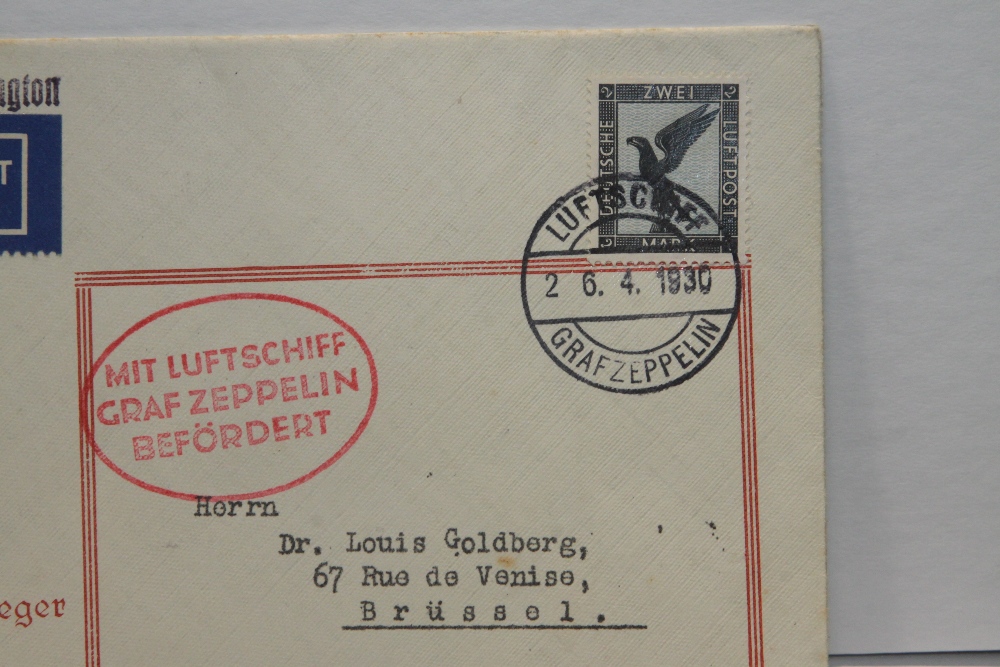 1930 LZ 127 GRAF ZEPPELIN - ENGLAND FLIGHT COVER Sieger cover with 2RM Eagle airmail stamp, posted - Image 2 of 3