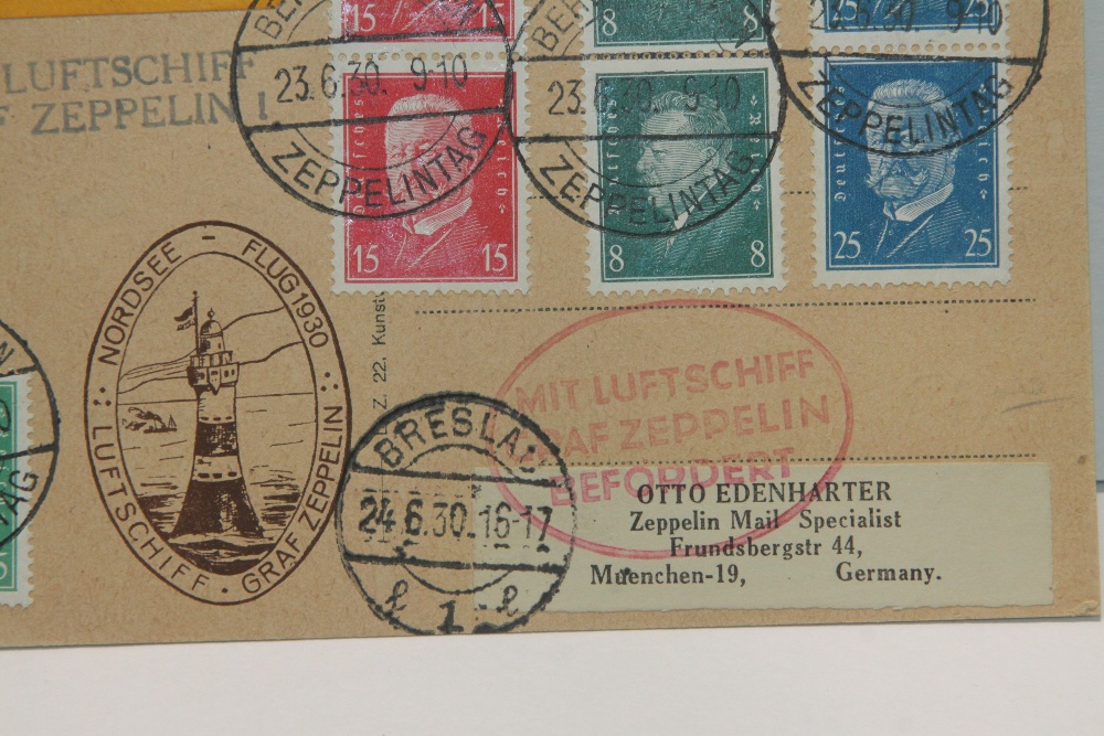 1930 LZ 127 GRAF ZEPPELIN FLIGHT COVER - SILESIA ROUND TRIP ON PICTURE P/CARD Picture postcard - Image 2 of 4
