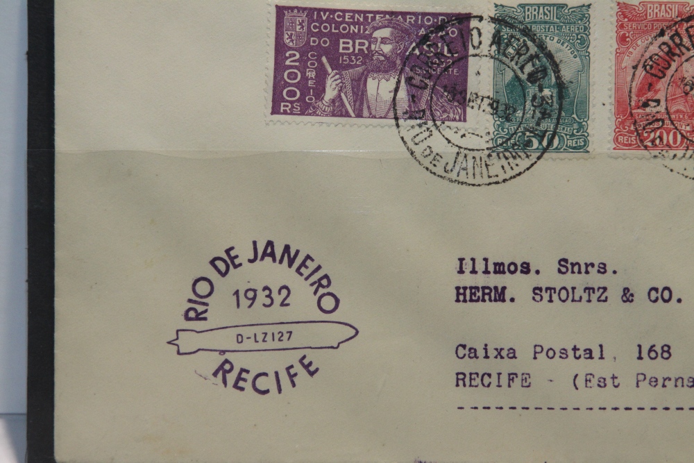 1932 LZ 127 GRAF ZEPPELIN, 6th SOUTH AMERICAN RETURN FLIGHT COVER Graf Zeppelin Airmail cover with 4 - Image 2 of 2