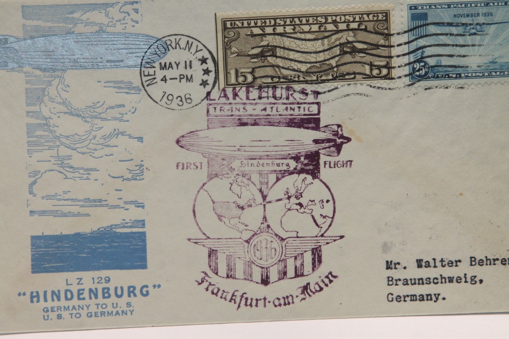 1936 LZ 129 HINDENBURG - 1ST NORTH AMERICAN RETURN FLIGHT COVER Cover, illustrated and used on the - Image 2 of 3