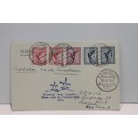 1932 LZ 127 GRAF ZEPPELIN, NETHERLANDS FLIGHT COVER, ON PLAIN POSTCARD Plain postcard, with five