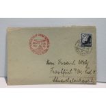 1936 LZ127 GRAF ZEPPELIN, LEIPZIG MESSE EXHIBITION FLIGHT COVER Cover with 100pf Air value tied with