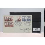 1936 LZ129 HINDENBURG 2nd NORTH AMERICAN RETURN FLIGHT COVER Cover with seven welfare issues of 1935