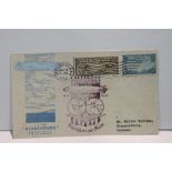 1936 LZ 129 HINDENBURG - 1ST NORTH AMERICAN RETURN FLIGHT COVER Cover, illustrated and used on the