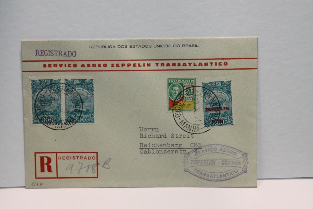 1931 LZ 127 GRAF ZEPPELIN, 3rd SOUTH AMERICA RETURN FLIGHT COVER Special cover with four