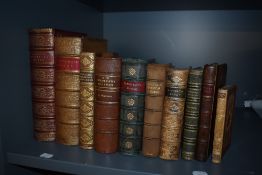 Bindings. A selection of attractive leather, gilt bindings. With; Dickens, C. - Christmas Stories [