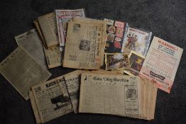 Newspapers. A selection of vintage newspapers and periodicals, including numerous issues of the
