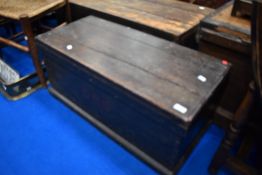 A 19th century rustic stained pine tool or similar chest