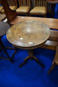 A 19th century marquetry top occasional table