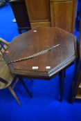 An early 20th century mahogany occasional table having octagonal top