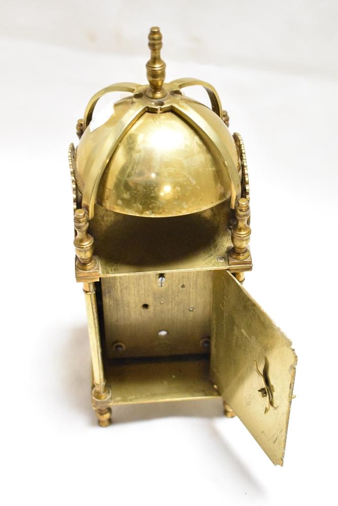 A 20th century Coventry Astral brass cased lantern clock. - Image 2 of 2