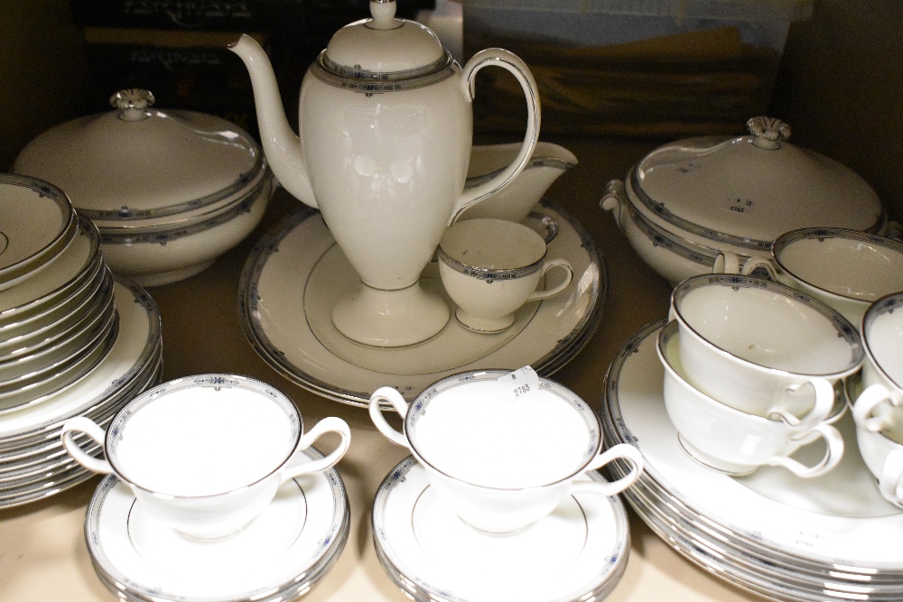 A modern Wedgwood Amherst pattern part and dinner service including coffee pot, soup bowls, plates - Image 2 of 3