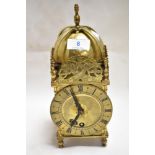 A 20th century Coventry Astral brass cased lantern clock.