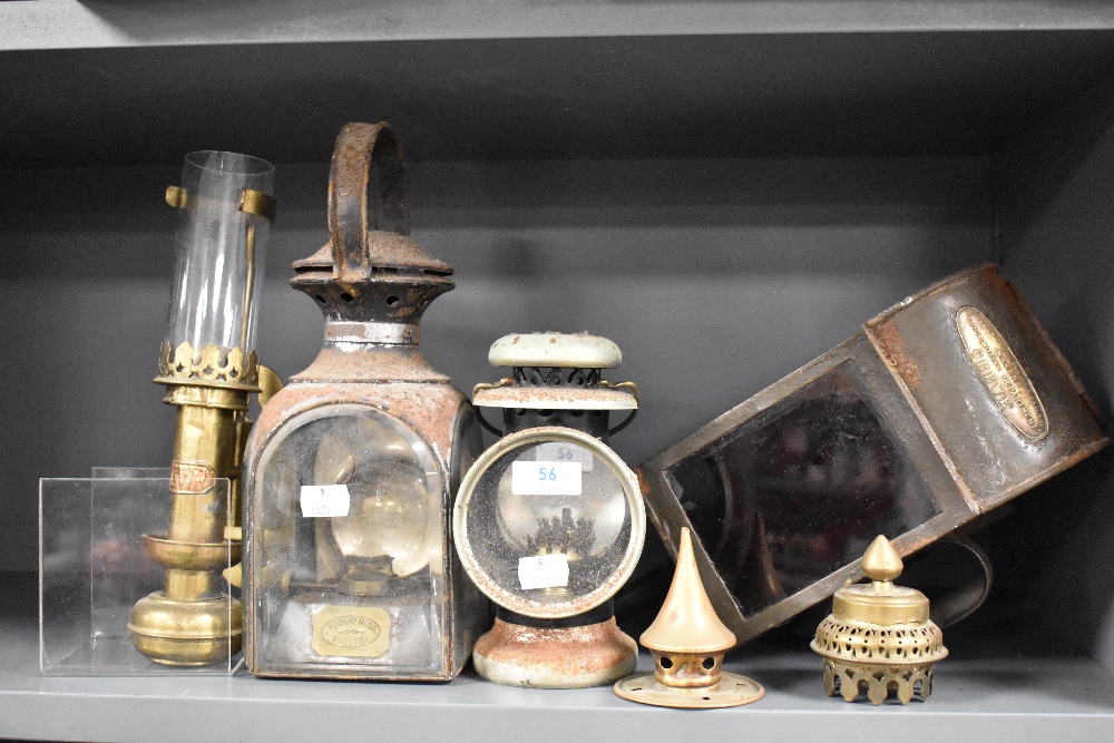 A selection of early 20th century Railway and Transport related lights including L.W.R carriage - Image 2 of 4