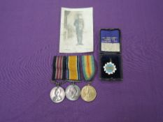 A WW1 Trio to 350018 L.CPL.A.Coppack 9/L'Pool.R, Military Medal citation 24.1.19 Birkenhead, War