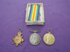 A WW1 Medal Trio to T-31165 DVR.W.H.THEXTON.ASC, 1914 Star, War Medal and Victory Medal, in box