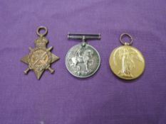 A WW1 Medal Trio to 11883 L.CPL.C.G.MINER. 1/G.GDS 1914 Star, War Medal and Victory Medal, no