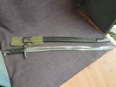 A British Bayonet 1856 Pattern for the Enfield Rifled Musket of the Crimea War Period, steel