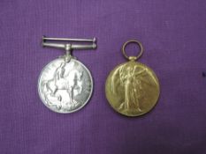 A WW1 Medal Pair to M-347552 PTE.C.FRANCIS.A.S.C., War Medal and Victory Medal