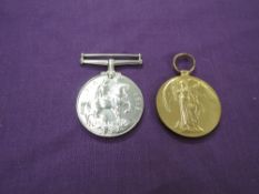 A WW1 Medal Pair to 26848 PTE.G.M.H.WEBB.,R.Lanc.R, War Medal and Victory Medal , no ribbons