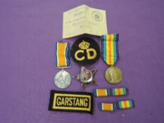 A WW1 Medal Pair to 108496 DVR.R.DICKINSON.R.A., War Medal And Victory Medal along with a Turkish