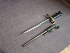 A British Mountable Revolver Bayonet for the Webley MKVI 1916, with Scabbard, patent No 917145/16