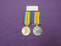 A WW1 Medal Pair to 203013 PTE.H.Howard.Bord.R, War Medal and Victory Medal