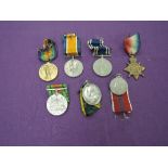 A Medal Group, 1914-15 Star, War Medal and Victory Medal to 1502 PTE.E.FISHWICK.Bord.R,