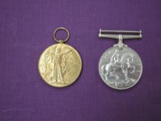 A WW1 Medal Pair to 30749 PTE.H.BROOKE R.Lanc.R, War Medal and Victory Medal