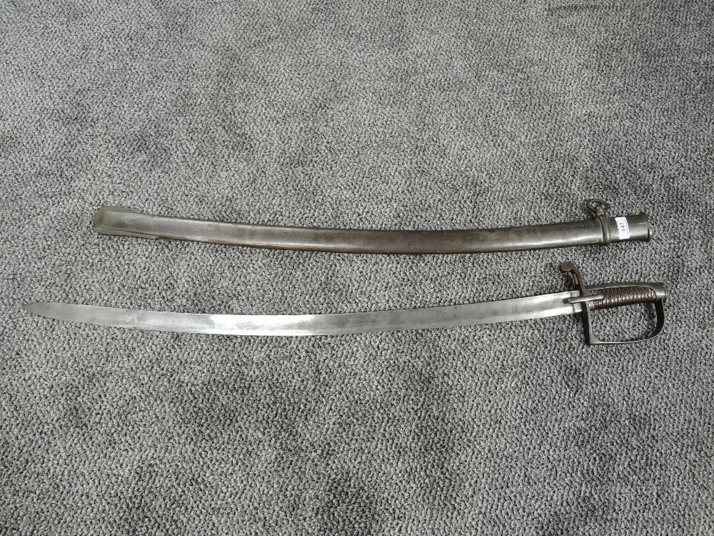 A mid 19th century British Light Cavalry Sword, 1788 pattern, stirrup guard, wire and leather