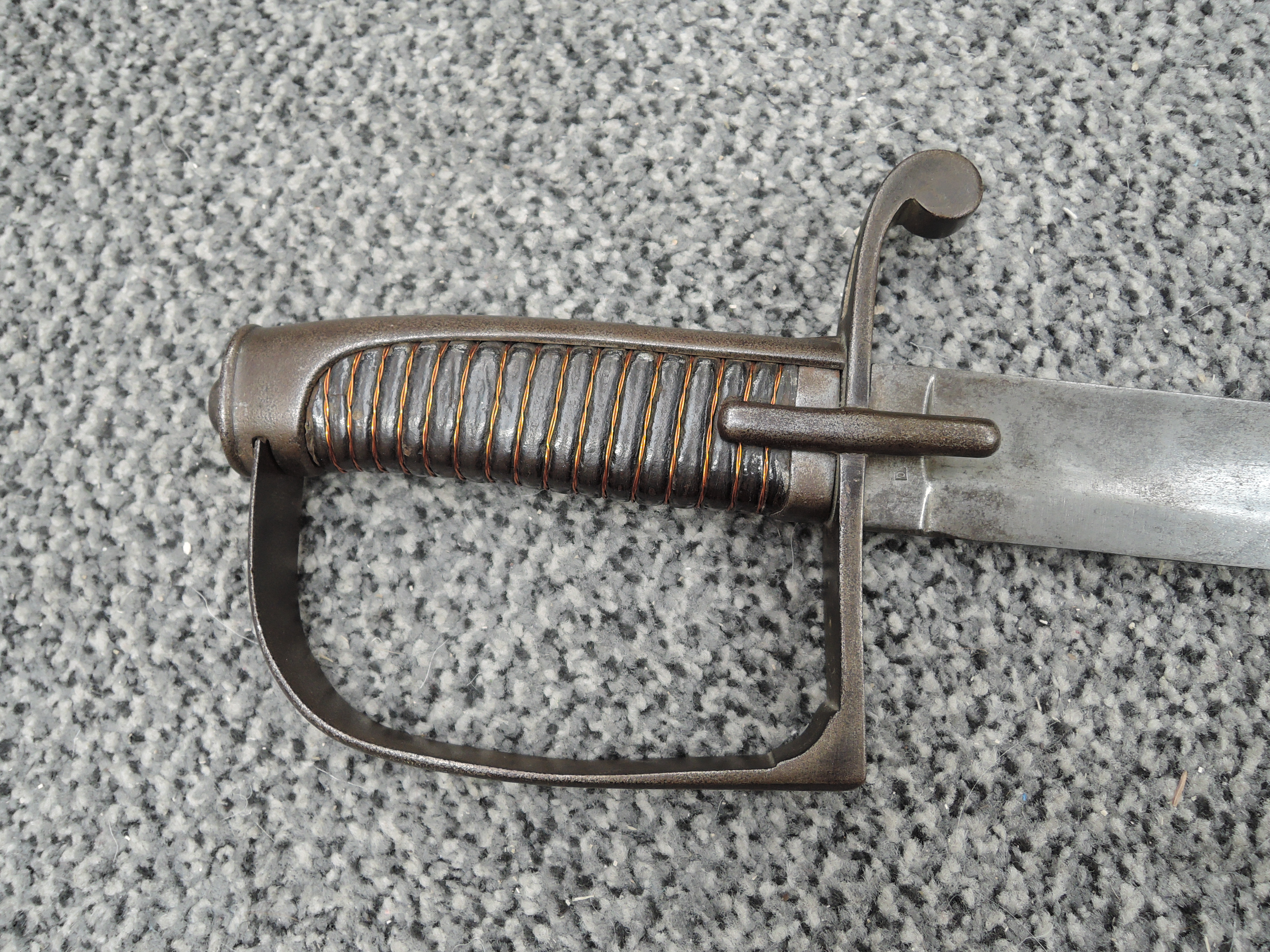 A mid 19th century British Light Cavalry Sword, 1788 pattern, stirrup guard, wire and leather - Image 5 of 10