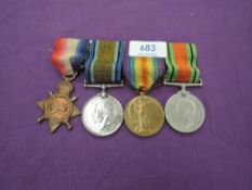 A WW1 Medal Trio to 16989 PTE.P.CORDNER.E.York.R, 191`4-15 Star, War Medal and Victory Medal along