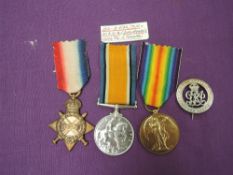 A WW1 Trio to 14006.PTE.A.Howarth.W.RID.R, 1914-15 Star, War Medal and Victory Medal along with a