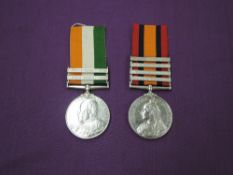 A Queens South Africa Medal with four clasps, Transvaal, Driefontein, Paardeberg and Relief of