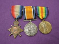 A WW1 Medal Trio to T1-827 DVR.T.S.Ward A.S.C 1914-15 Star, War Medal and Victory Medal