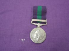A General Service Medal with Southern Desert Iraq Clasp to 359104 A.C.I.A.W.Sillis RAF with ribbon
