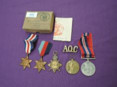 A WW1 Medal Pair to 03800 PTE T.HESKETH.A.O.C, 1914-15 Star and Victory Medal along with WW2 War