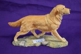 A Golden Retriever dog study by Border Fine Arts. Signed Ayres.